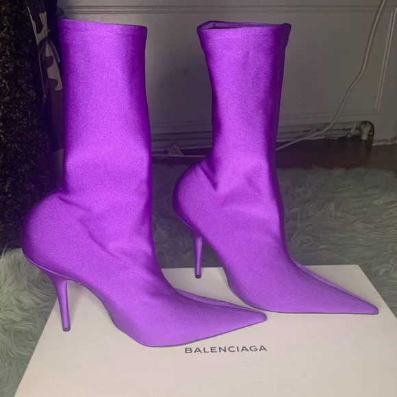 COPY - Purple Knife Booties Women Balenciaga - Picture 2 of 6